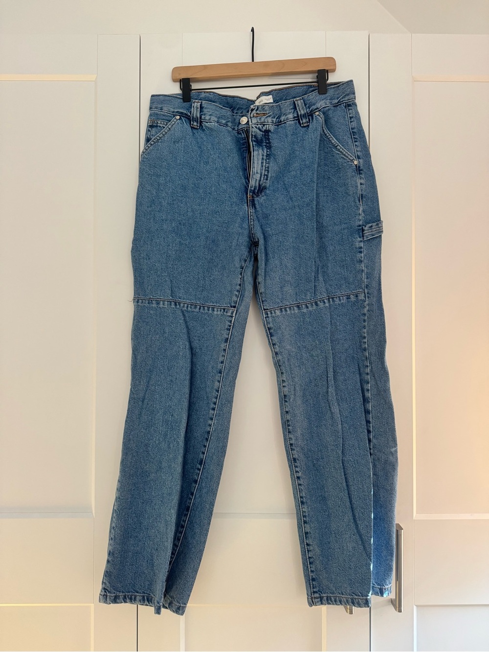 Mango Medium-Blue Straight-Leg Jeans